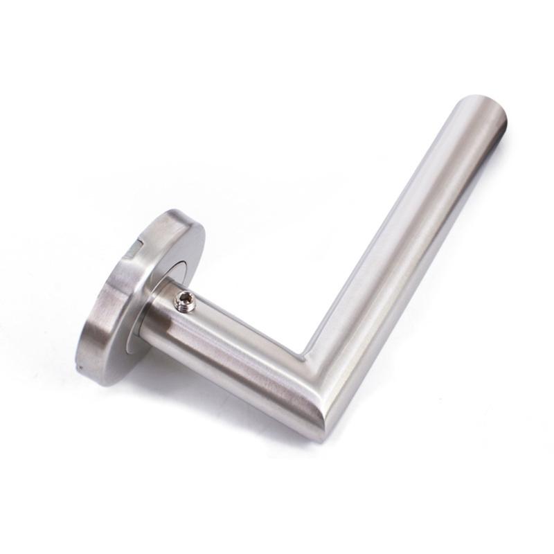 Door Lever Set with Handles & Concealed Keyhole Steel Key Locking Door Handle Round Door Handle for Interior Security