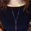 Rose Gold-Plated Purple Gold Collarbone Chain Round Bead Personalized Sweater Chain Trendy Neck Jewelry