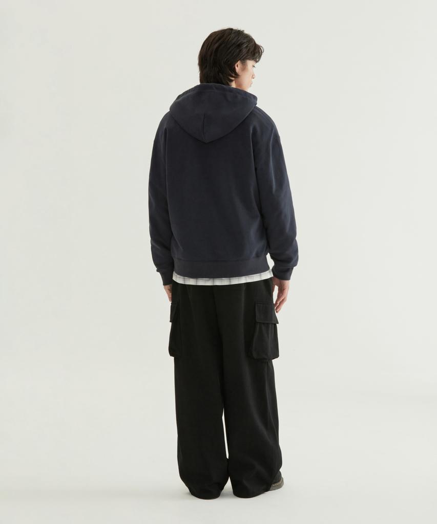 COVERNAT Small Logo Zip-Up Hoodie Lavender