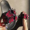 Women Summer Butterfly Slippers Fashion Craft Embroidery Three -Dimensional Butterfly Sandals And Slippers Beach Shoes Flip Flops