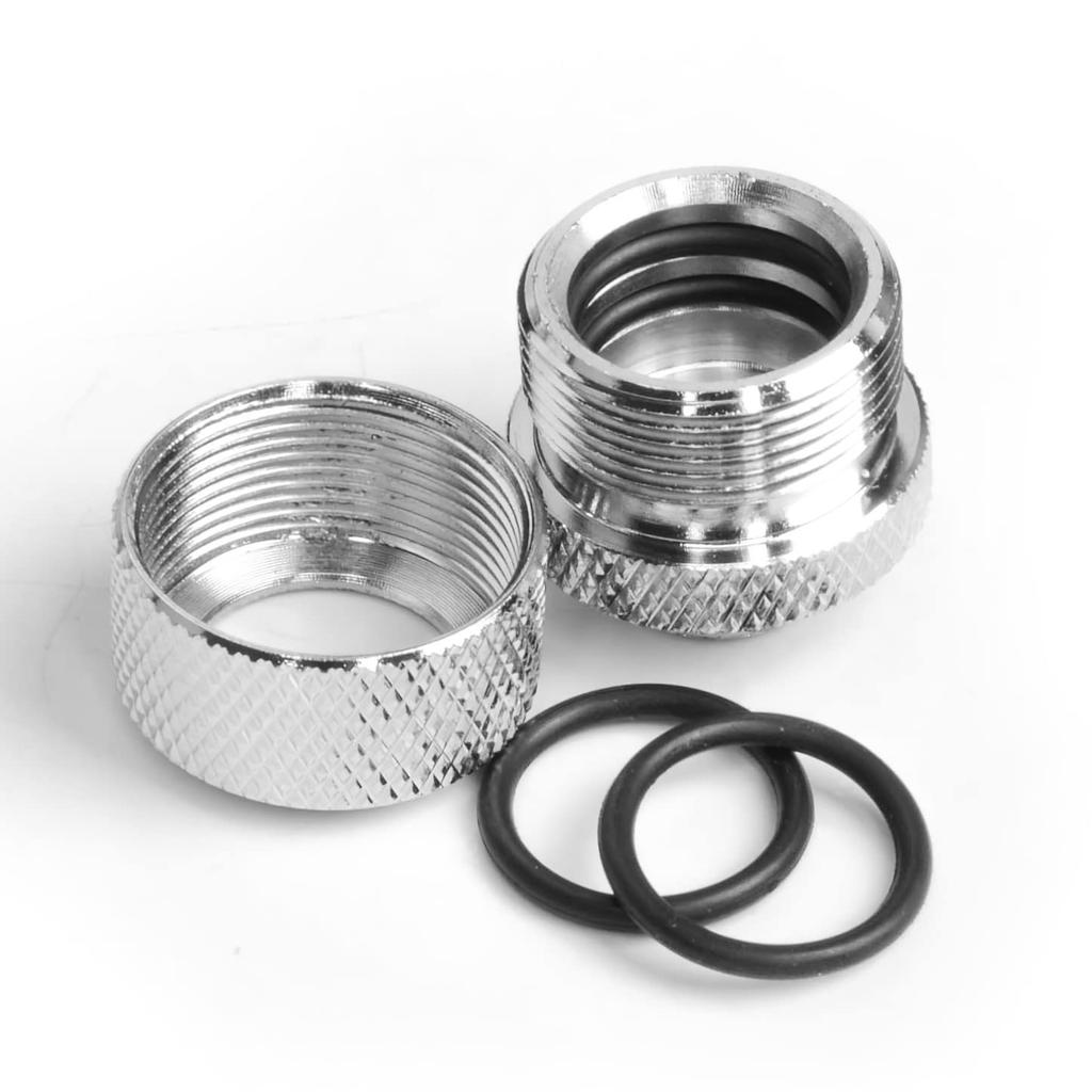 Dracaena To ID OD X Compression Fittings for Soft for Computer Water Cooling Systems OD 6 G1/4" 3/8" 5/8" (10mm 16mm) Tubing, (Soft 5/8" (Silver),