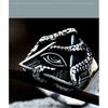 Adjustable Open Ring With All-Seeing Eye Motif Sterling Gothic Punk Retro Unisex Finger
