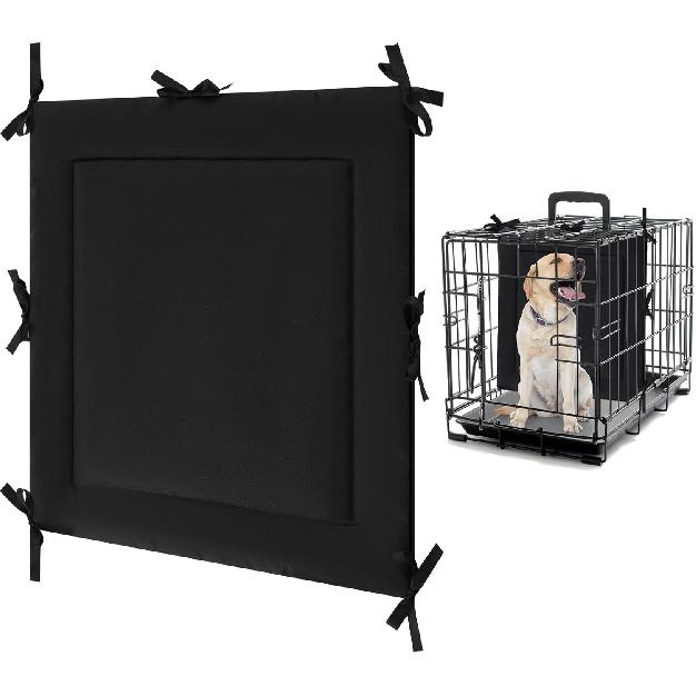 Thyle Dog Crate Divider Panel, Black Thick Dog Kennel Divider with Ties, Puppy Accessories for Puppy Training(18  H X 16.5  W for 24  Crate)