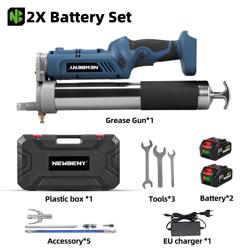Newbeny 14000PSL 96Mpa Elektrisk Fettpress Högtryck Bil Smörjolja Bilunderhållsverktyg För makita 18v batteri pinne