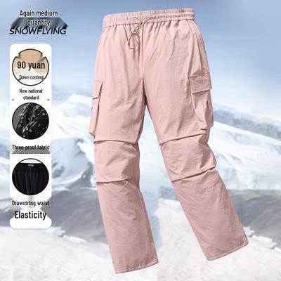 Xuezhongfei Damen Winter Daunen Straight-Leg Hose