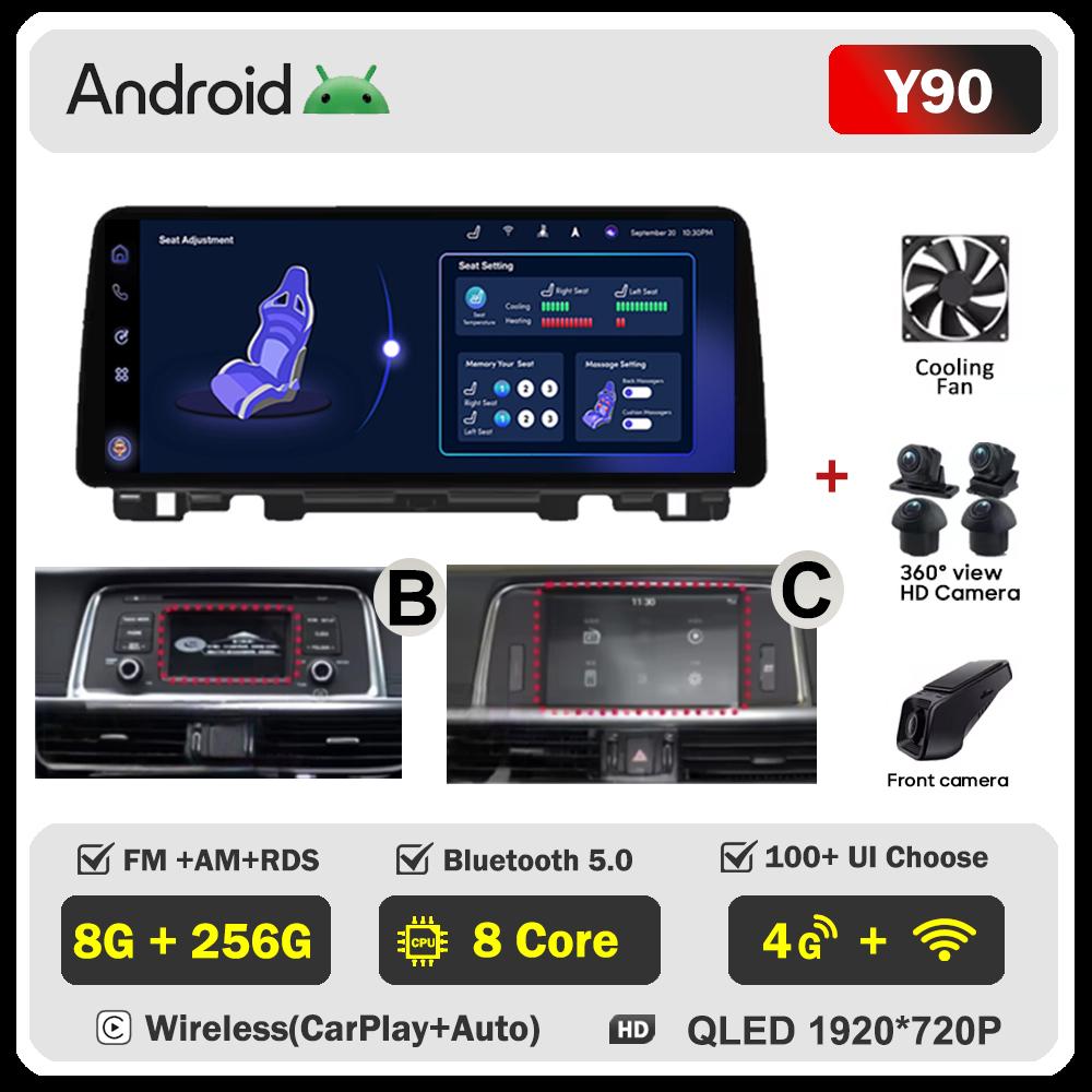 12,3 Zoll Auto Multimedia Radio Für KIA K5 Optima 2015-2019 Video Audio Player Stereo Navigation Autoradio Carplay Kein 2 Din DVD