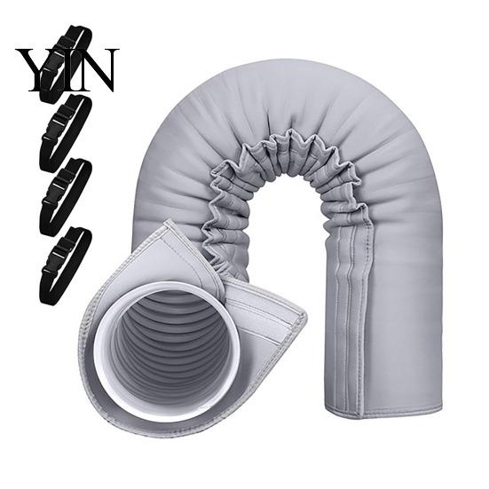 Ac Pipe Insulation Sleeve Air Conditioner Hose Cover, with Tool-free Installation And Adjustable Duct Heat Shield Straps, Exhaust Shield, for