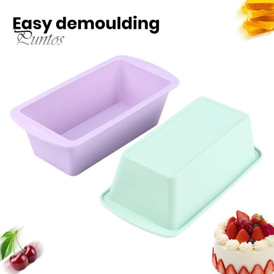 Food-grade Silicone Mold 1/4Pcs Toast Non-Stick Loaf Pan Heat-resistant Non-stick Bread Rectangle Baking Mould for Home Kitchen