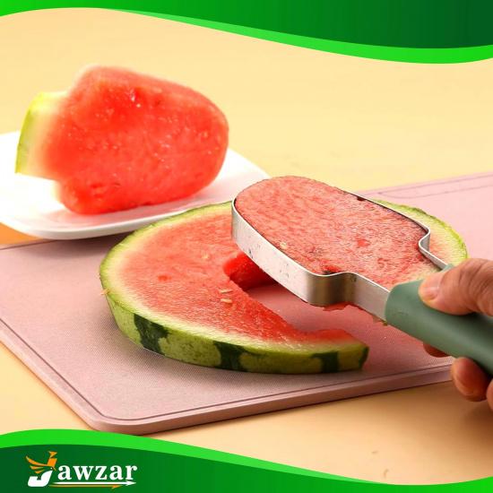 3-in-1 Watermelon Cutter Slicer, New Summer Stainless Steel Watermelon Fruit Cutting Fork, Watermelon Cutter Slicer Fruit Forks for Home Party