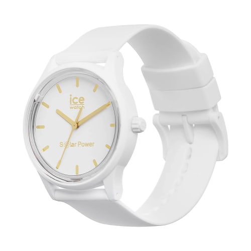 Authorized distributor Ice-watch Ice watch watch solar battery men's unisex 020301 solar power ICE solar power white gold medium