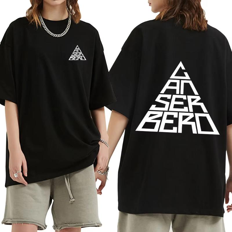 Canserbero Logo Graphic T Shirt Unisexs Women Fashion Vintage Short Sleeve Tshirts Cotton Oversized T Shirts Tops Streetwear
