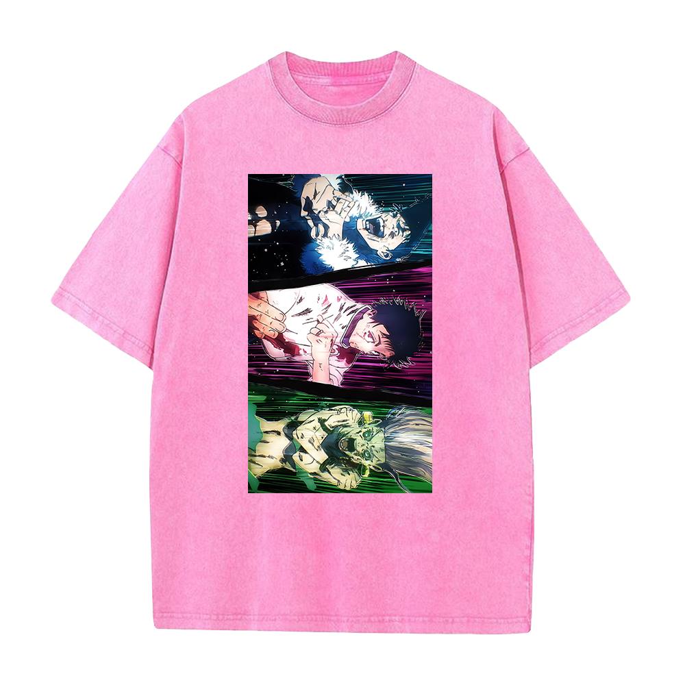 Jujutsu Kaisen Okkotsu Yuta Ishigoori Ryuu Print Tee Men Women Washed Cotton T-shirts Manga Vintage T Shirt Harajuku Male Tshirt