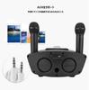 KOKO Bluetooth Karaoke Microphone Wireless Microphone System 2 Handheld Microphones AUX TF Card U Disk Portable Speaker Home KTV Black