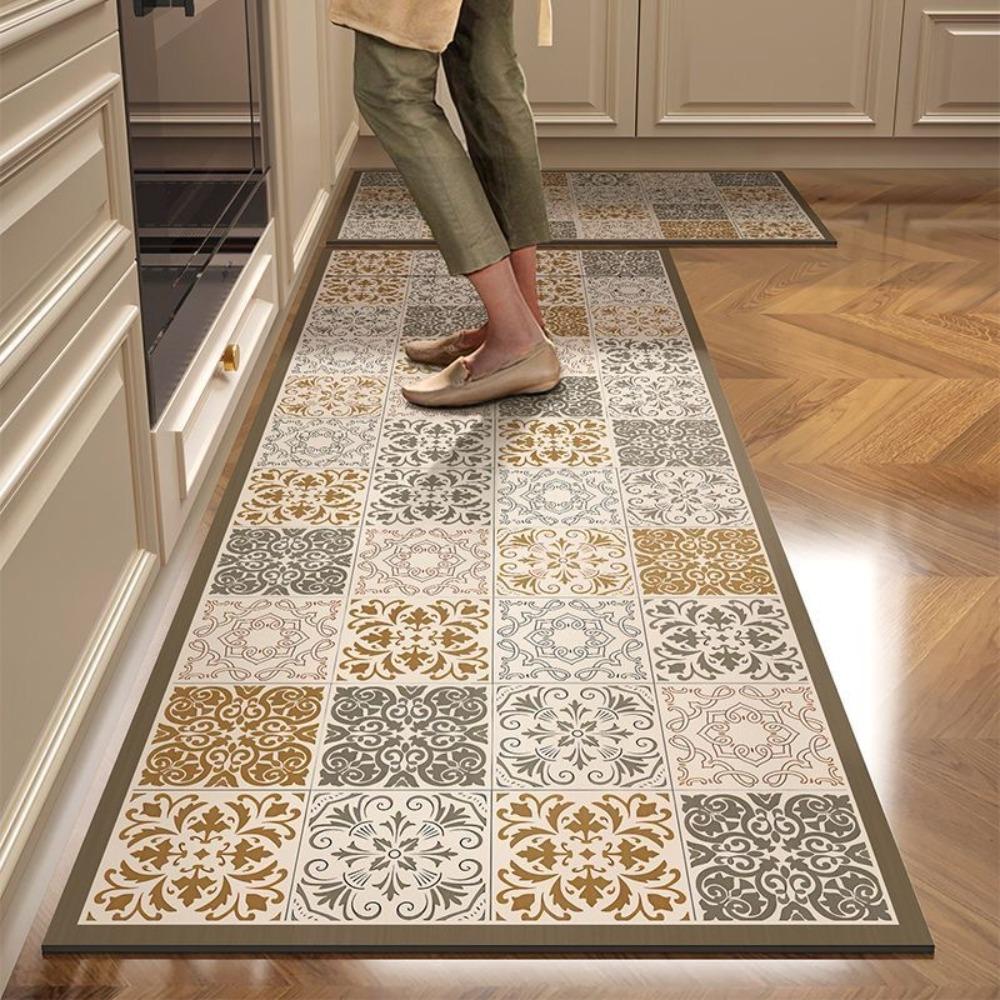 Retro Kitchen Floor Mat Quick-drying Floor Rug High Quality Doormat Household