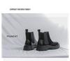 Men's British Style Chelsea High-Top Martin Boots, Slip-On Barrel Design for Spring and Autumn
