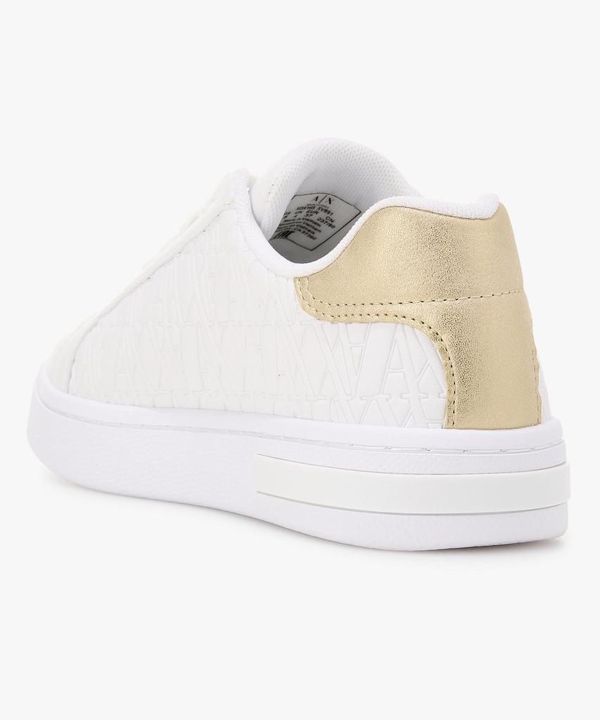 Armani Exchange Women'S Metal Patch Logo Pattern Sneakers _Off White_A426175501