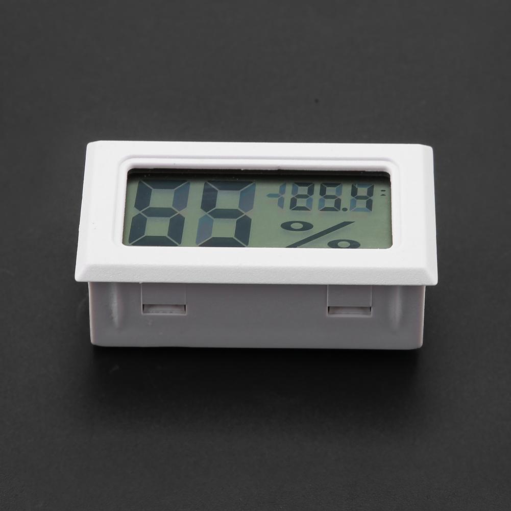 Embedded Digital Hygrometer Thermometer Humidity Temperature Monitor with Built In Probe Black