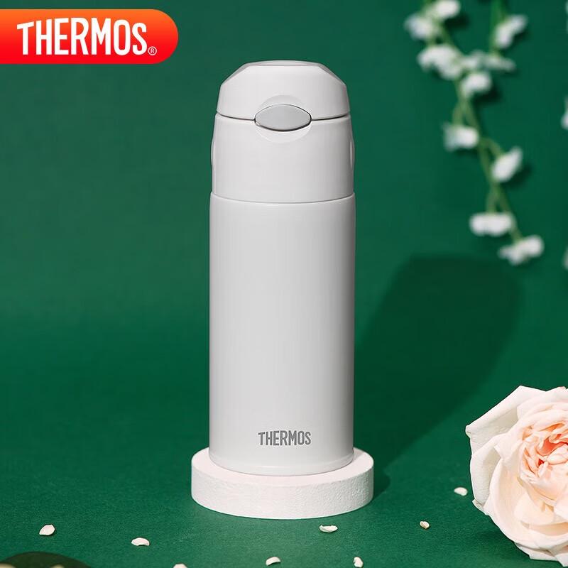 THERMOS 400ml Stainless Steel Straw Insulated Bottle