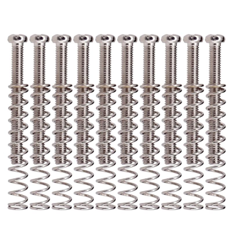 10 Pcs Guitar Humbucker Pickup Height Screws with Springs Double Coil Guitar Pickup Screws Electric Guitar Parts