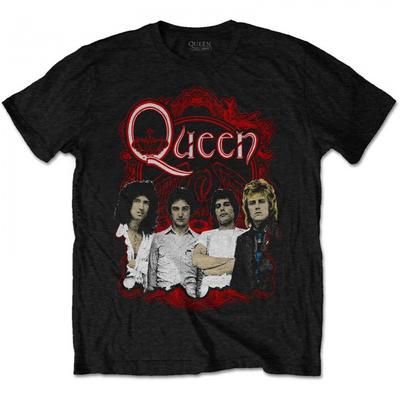 Queen Camiseta unissex adulta de algodão com foto de crista ornamentada