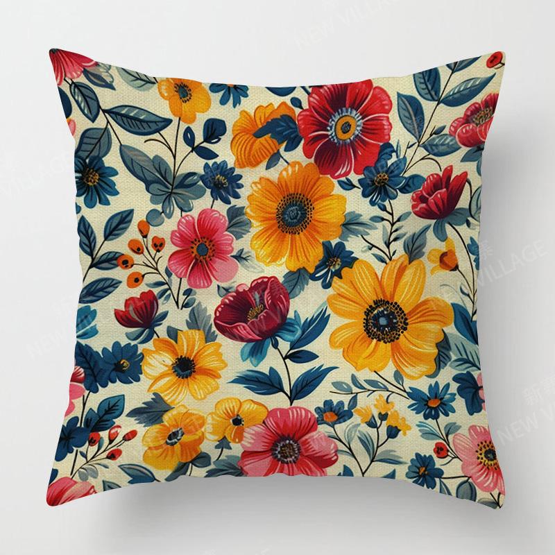 Tropical Plant Pattern Cushion Set Bedroom Cafe Decor Ins Style Living Room Sofa Pillow Set Throw Pillowcase 40X40Cm 45X45Cm