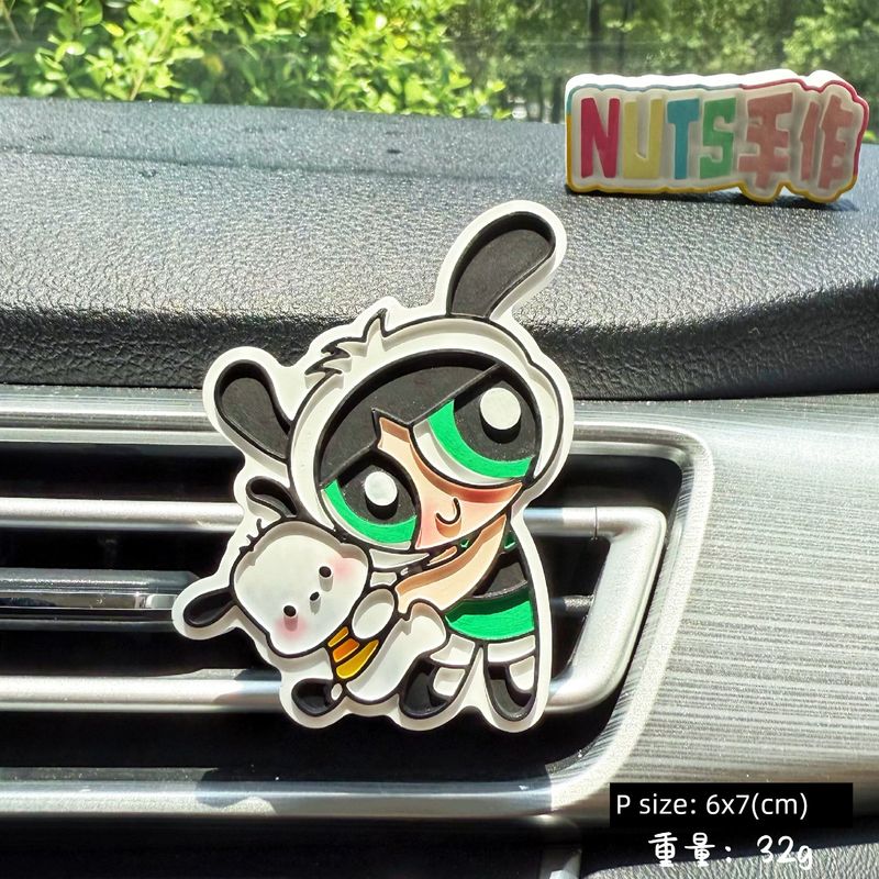 Powerpuff Girls Sanrio Car Air Vent Aromatherapy Stone Essential Oil Creative Handmade Cute Gift