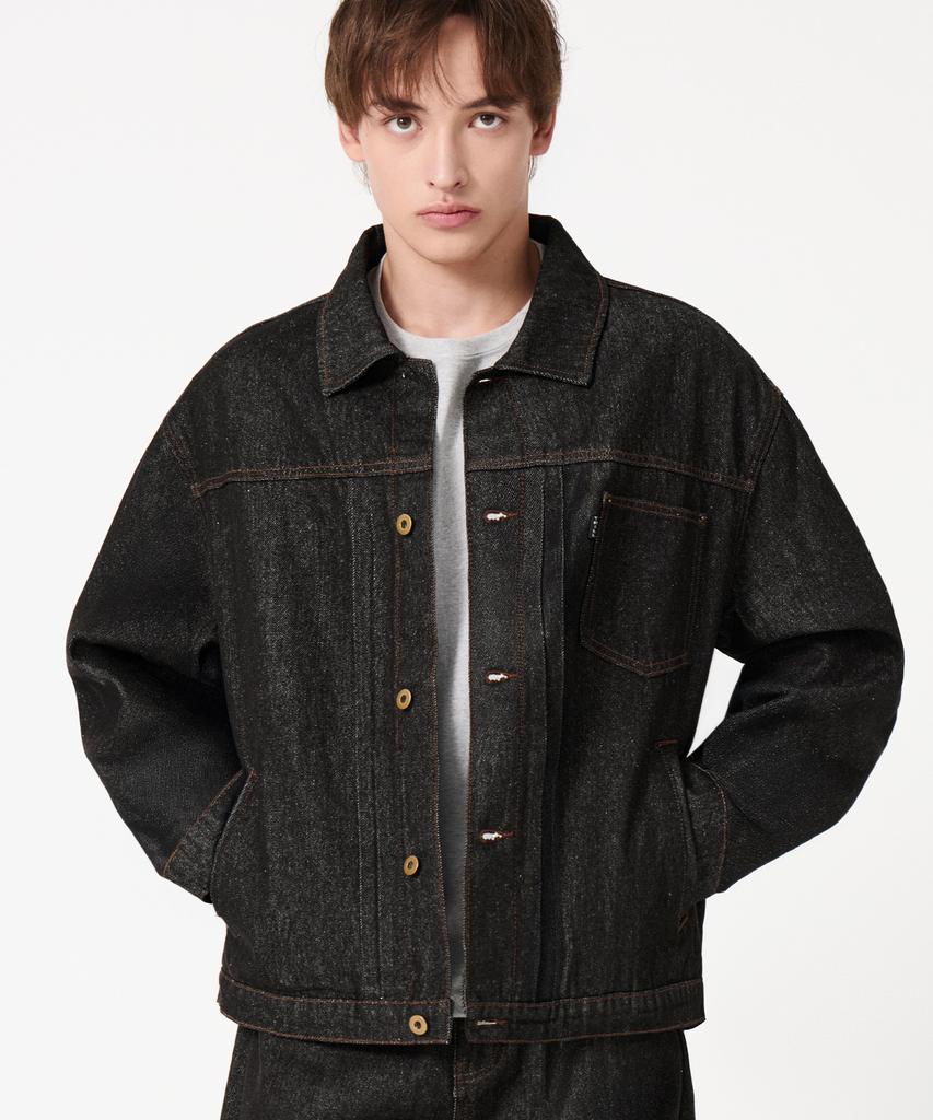 TRILLION [Non-Fade] 12Oz Type 1 Denim Trucker Jacket_Indigo