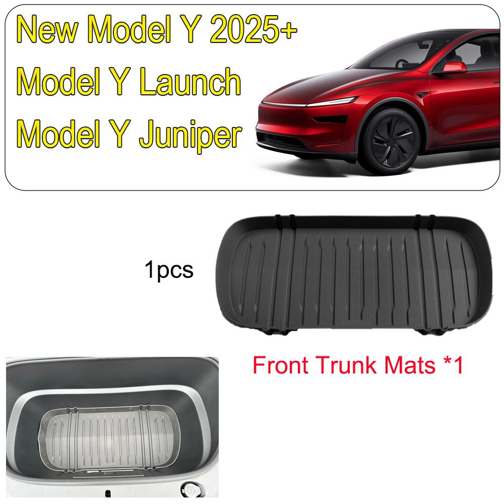 

Car Floor Mats for Tesla Model Y Juniper 2025 2026 Front Rear Trunk Mat Non-Slip Cargo Liner Backrest Pads Left Right Hand Drive