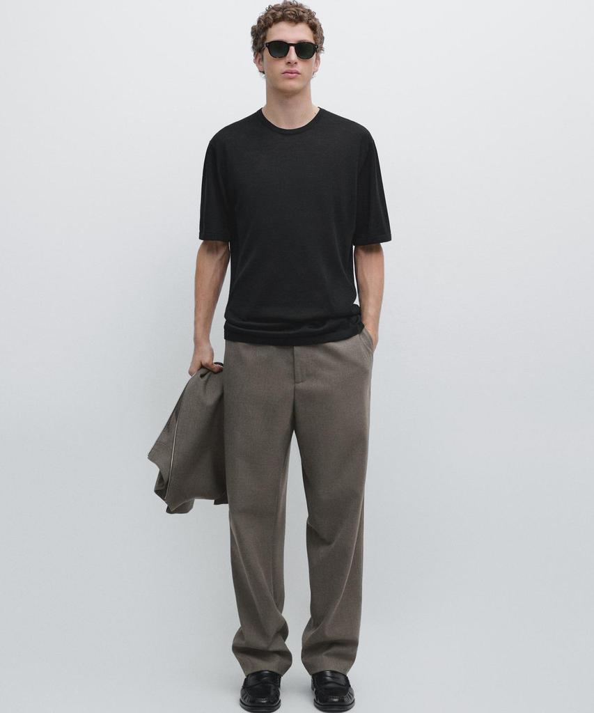 Masimodutti Wool Blend Short Sleeve T-Shirt