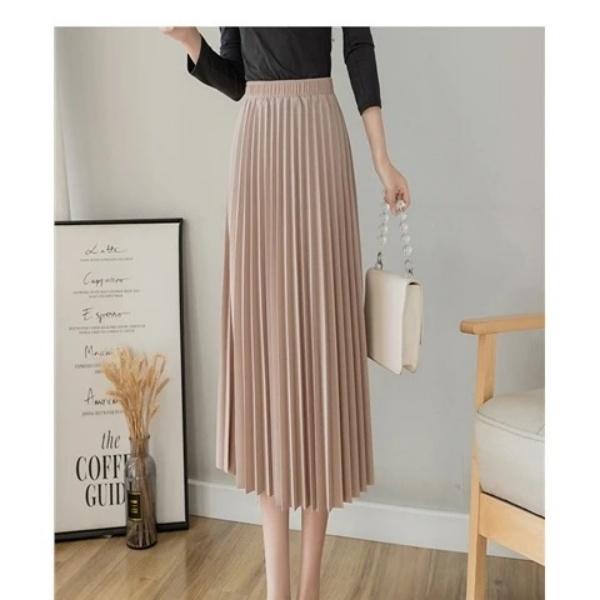 2025 Spring Summer Women's Ice Silk Chiffon Pleated Wide-Leg Loose Casual Long Pants