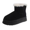 Fashion 2024 Luxury Winter Women Short Plush Warm Snow Boots Casual Shoes New Suede Fur Chelsea Ankle Boots Flats Platform Ladies Shoes