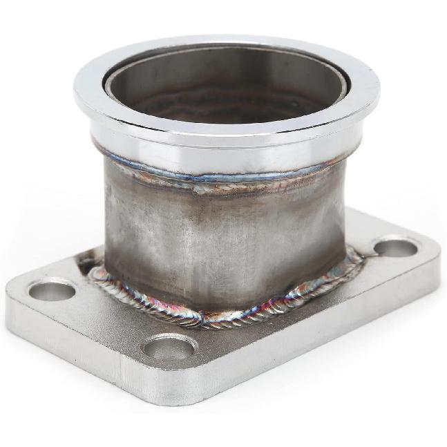 Stainless Steel T3 to 2.5in V Band Turbo Flange Adapter, 4 Bolt Conversion for Car Applications