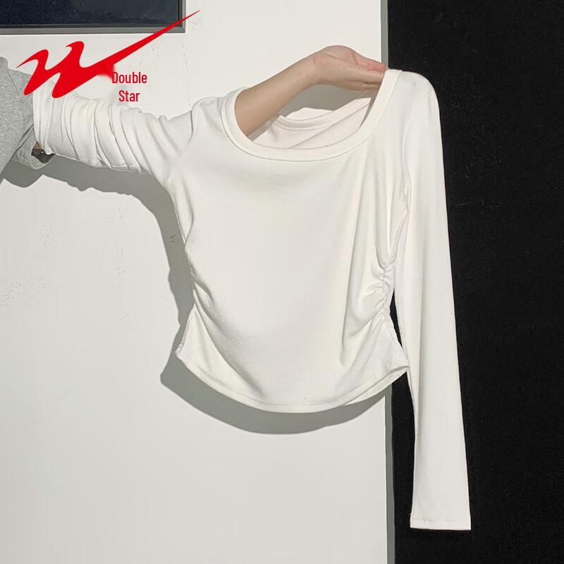Shuangxing Damen Langarm Schlankmachendes Basisschicht T-Shirt