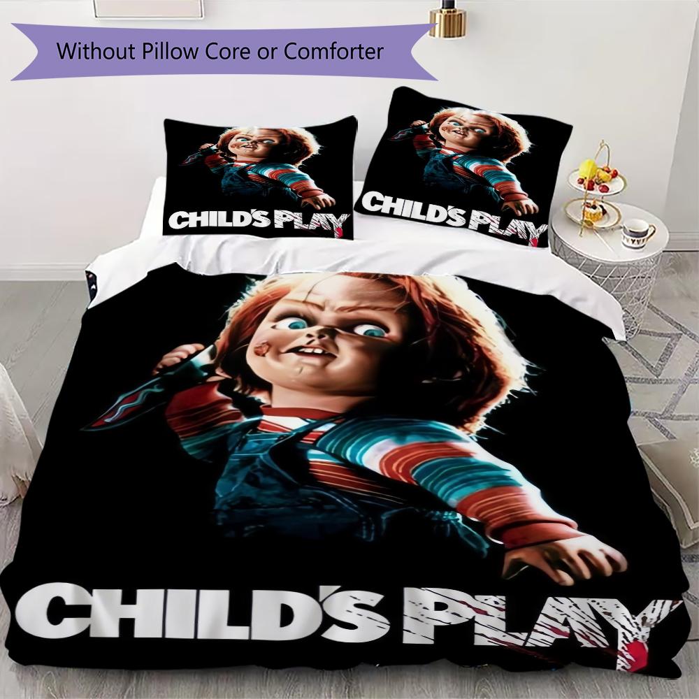 Child'S Play Horror Theme Bedding Without Core 1 Duvet Cover 2 Pillowcase Without Core Soft And Comfortable Christmas Birthday Gift