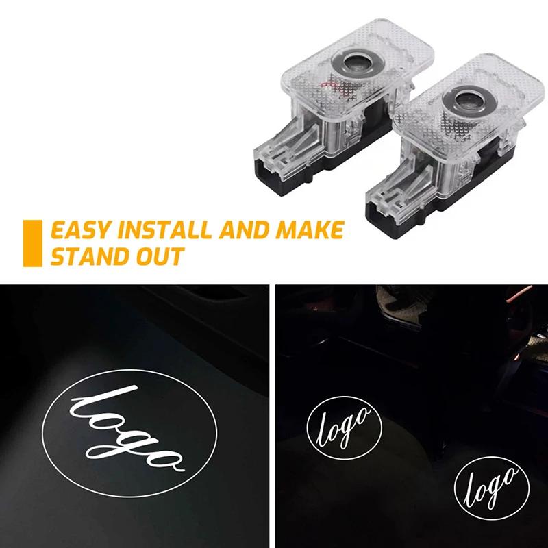 LED Logo Lamp Car Door Welcome Projector Light Courtesy For Volvo S80 V90 S60L V60 V40 XC40 XC60 XC90 POLESTAR 2012-2023 Car Led