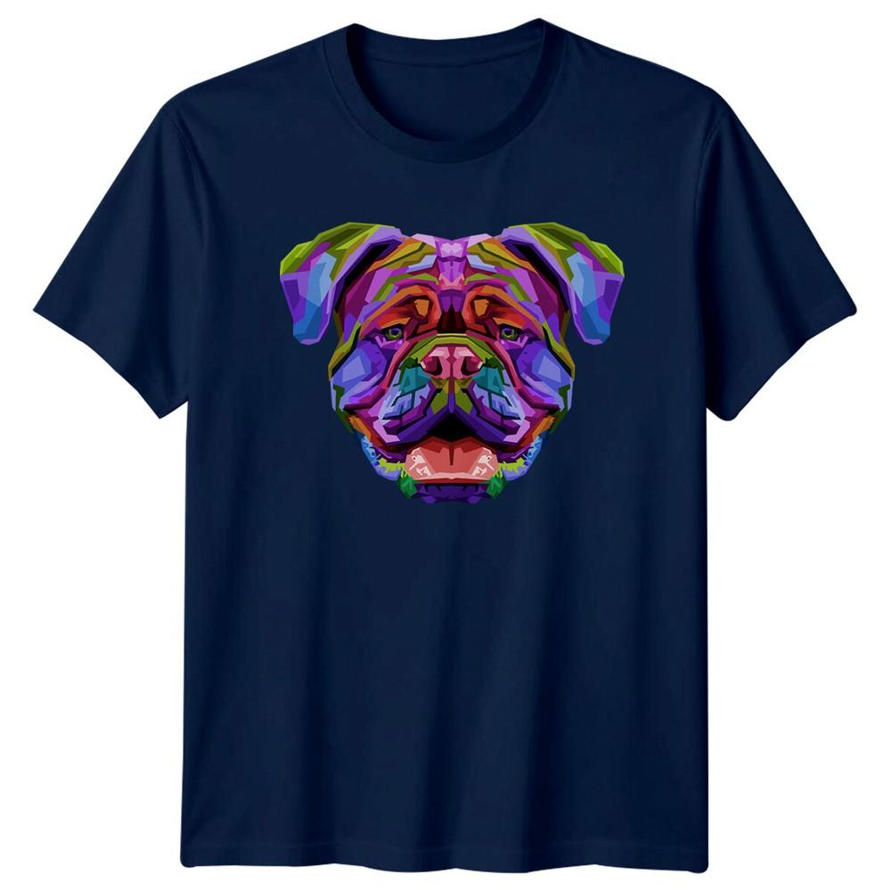 Colorful Bulldog Dogs Animals Unisexs TShirt Unisexs Tee Graphic Unisex Top
