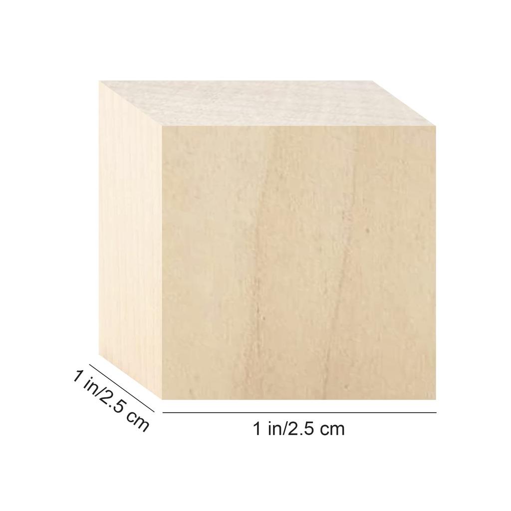 Enkrio Wood Cubes, Building Blocks, Set of 100 Wooden Blocks for DIY Crafts and Decoration, Unfinished Natural Wood Cubes, Unpainted
