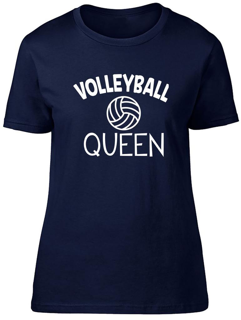 Volleyball Queen Fitted Unisexs Ladies T Shirt