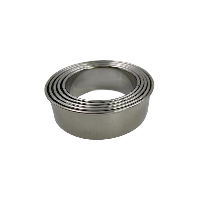 5-Piece Stainless Steel Mousse Ring & Cookie/Cake/Dumpling Cutter Set
