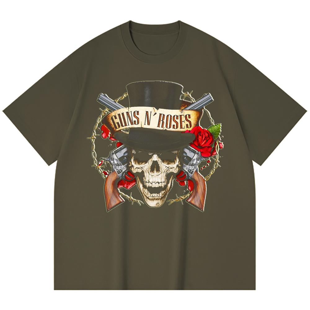 230 Gsm 100% Cotton Heavy Metal T-Shirt  Rock Band Popular Music Print Unisex Heavy Cotton T Shirt