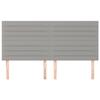 VidaXL Têtes de lit 4 pcs Gris clair 100x5x78-88 cm Tissu3116494