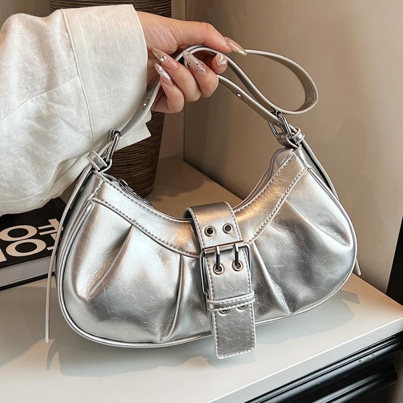 Y2K Satchels Spicy Shoulder Bags For Women Vintage Burgundy Ladies Underarm Bags Large Capacity Shopper Totes Hobo Bag Handbags