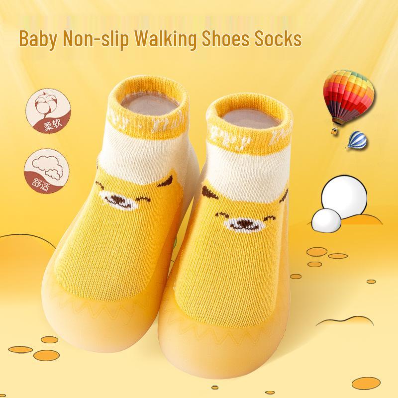 New Baby Cartoon Animal Non-slip Indoor Walker Socks Shoes for Spring & Autumn