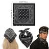 Paisley Bandana with Grommet, 55cm Vintage Cotton Scarf, DIY Ring Headband Neck Scarf