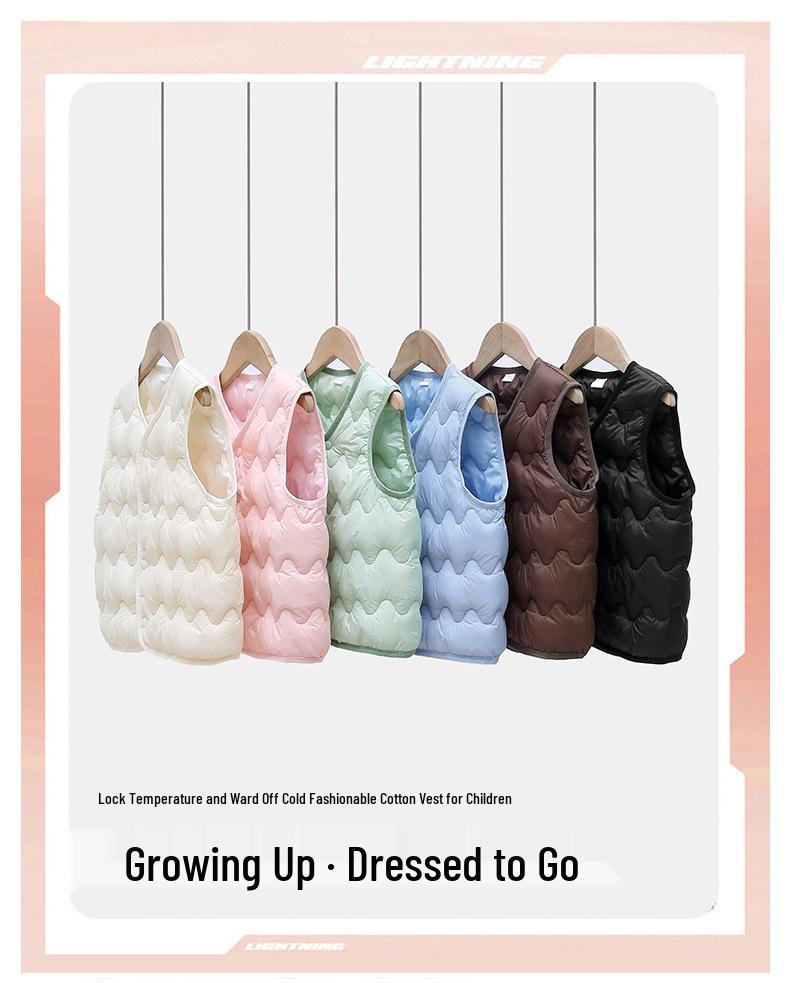Unisex Korean Style Cotton Vest for Children: Warm Spring, Autumn, Winter Gilet for Infants and Toddlers - Small & Medium Sizes