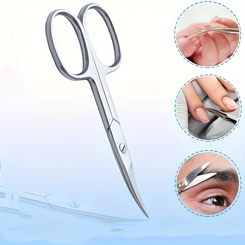 Professional Stainless Steel Eyebrow Scissors Sharp Blades for Precise Facial Hair, Eyebrows Beard, Nose Nail & Foot Grooming