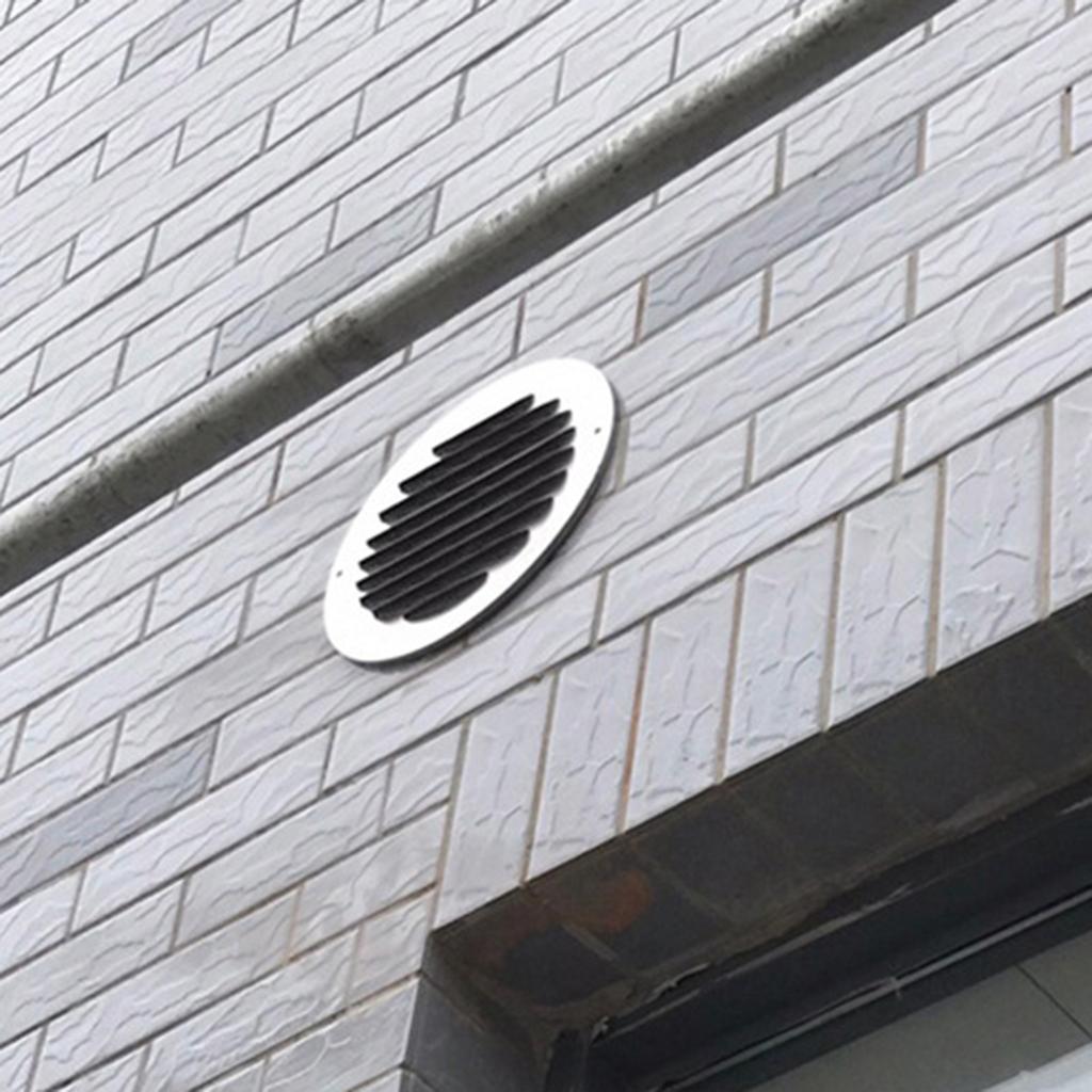 Sturdy Stainless Steel Round Soffit Vent Cover Louvered Grille Portable Accessory for Garage and Apartment Ventilation