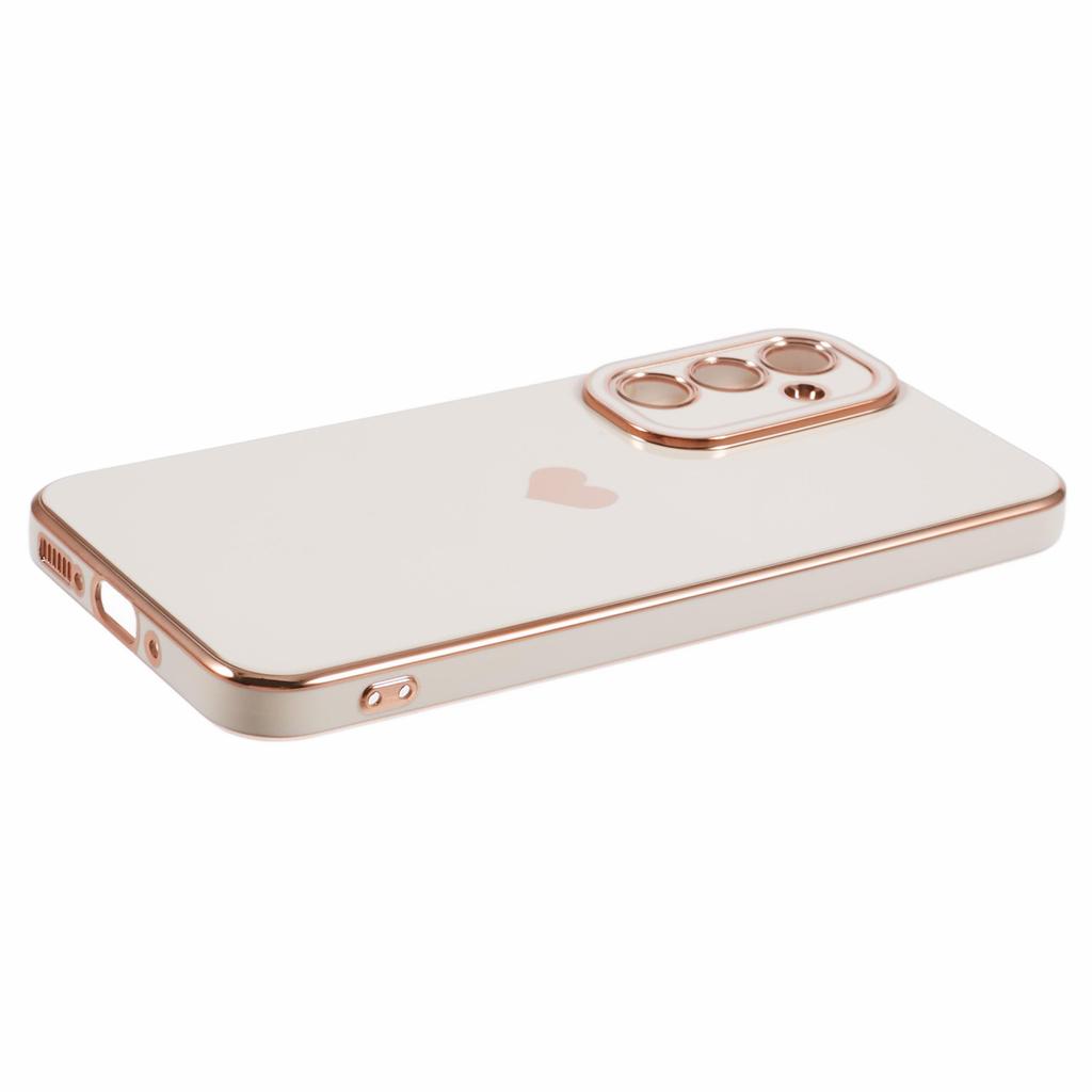 For Samsung Galaxy S23 FE Case 6D Electroplating Love Heart Shockproof TPU Phone Case