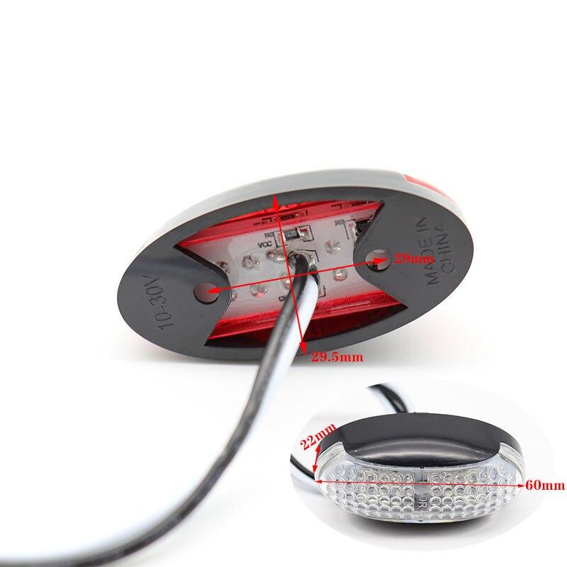 4LED 12V/24V Car Trailer Truck Clear Side Marker Indicator Light Lorry Lamp Amber + Red /Red / Amber / White