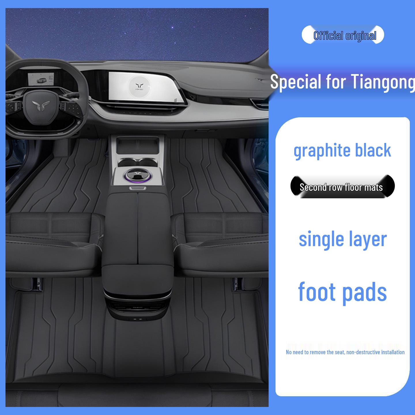 Экологичные кожаные коврики для пола для Hongqi Tiangong 08: Полная защита интерьера